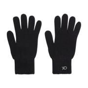 Calvin Klein Svarta Stickade Handskar för Kvinnor Black, Dam