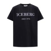 Iceberg Logo T-shirt Black, Herr