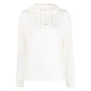 A.p.c. Christina Logo Print Huvtröja White, Dam