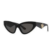 Dolce & Gabbana DG CrossedLarge Solglasögon Black, Dam