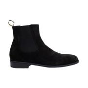 Doucal's Svart Beatles Point med 3 cm Gummisula Black, Herr