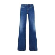 Liu Jo Flare Palazzo Perfekta Jeans för Kvinnor Blue, Dam