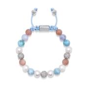 Nialaya Women's Beaded Bracelet with Larimar, Pearl, Blue Lace Agate a...