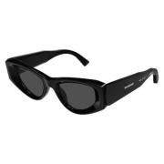 Balenciaga Black Grey Sunglasses Black, Unisex