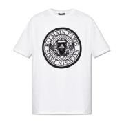 Balmain Bomull T-shirt White, Herr