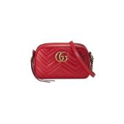 Gucci GG Marmont Shoulder Väska Red, Dam