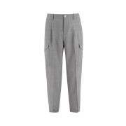 Brunello Cucinelli Tapered Trousers Gray, Herr