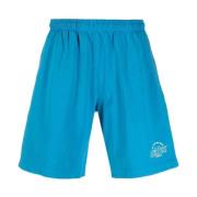 Sporty & Rich Ocean Blue Logo-Print Badshorts Blue, Herr