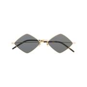 Saint Laurent Guld Solglasögon med Originalfodral Black, Dam