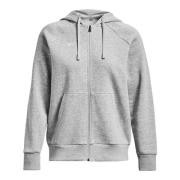 Under Armour Rival Fleece Huvtröja med hel dragkedja Gray, Dam