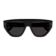Alexander McQueen Snygga svarta Ss23 solglasögon för kvinnor Black, Da...