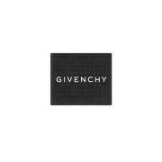 Givenchy Svart Läderplånbok med Signaturtryck Black, Herr