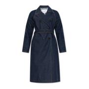 Alaïa Denim trenchcoat Blue, Dam