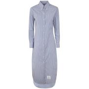 Thom Browne Randig Skjortklänning med Knappar Blue, Dam