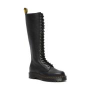 Dr. Martens Dam Svart Läderkänga Black, Dam