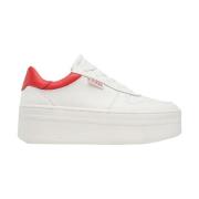 Guess Lädersneakers White, Dam