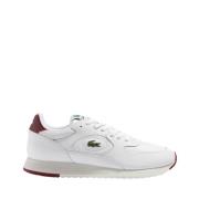 Lacoste ita aslappnade lädersneakers för män White, Herr