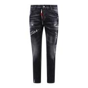 Dsquared2 Svarta Denim Skater Jeans Black, Herr