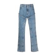 Y/Project Slim Fit Ekologisk Bomull Denim Jeans Blue, Dam