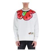 Kenzo Ikonisk Pop Logo Tröja White, Herr