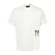 Y-3 GFX SS Bomull T-shirt White, Herr
