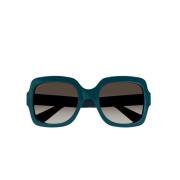Gucci Kvinnors Oversized Fyrkantiga Blå Solglasögon Blue, Dam