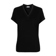 Brunello Cucinelli T-Shirts Black, Dam