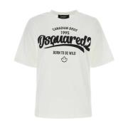 Dsquared2 Vit bomull T-shirt White, Dam