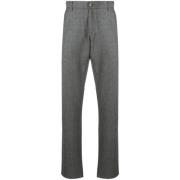 Canali Melange Ull Flanellbyxor Gray, Herr