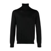 Barba Lyxig Cashmere Siden Tröja Black, Herr