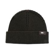 Herno Räfflad ull beanie Brown, Herr