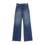 R13 Indigo Denim Flared Jeans Blue, Dam