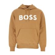 Boss Kamel Bomullssweatshirt Brown, Herr