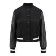 Givenchy Svart Ullblandad Jacka med Tryckknappar Black, Dam