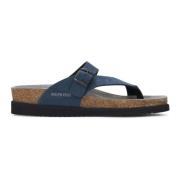 Mephisto Flat Sandals Blue, Dam