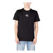 Calvin Klein Jeans Svart Tryck T-shirt Black, Herr