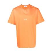 Msgm Orange Logotyp T-shirt Orange, Herr