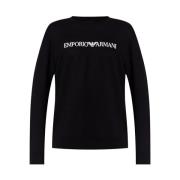Emporio Armani Sweatshirt med logotyp Black, Herr