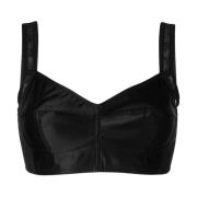 Dolce & Gabbana Svart Spets Bralette Top Black, Dam