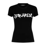 Dsquared2 Svarta T-shirts och Polos Black, Dam