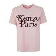 Kenzo Stilren Loose T-Shirt Pink, Dam