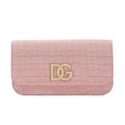Dolce & Gabbana Logo-Plaque Clutch Väska Pink, Dam