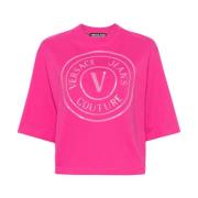 Versace Jeans Couture Fuchsia T-shirts Polos för kvinnor Pink, Dam