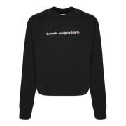 Palm Angels Svarta Sweatshirts för Kvinnor Aw23 Black, Dam
