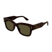 Gucci Gg1217S Solglasögon med Gröna Linser Brown, Unisex