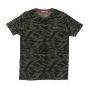 Alpha Industries Taktisk Camo T-shirt - Penseldrag Grön Green, Herr