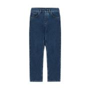 Carhartt Wip Stone-Washed Organiska Jeans Blue, Herr