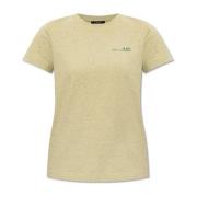 A.p.c. Överfärgad T-shirt med logotyp Green, Dam