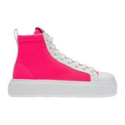 Miu Miu Rosa High-Top Sneakers för Kvinnor Pink, Dam