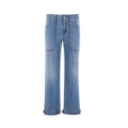 Ermanno Scervino Wide Jeans Blue, Dam